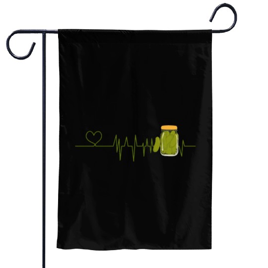 Pickle Lover Heartbeat for Pickles lover Garden Flags