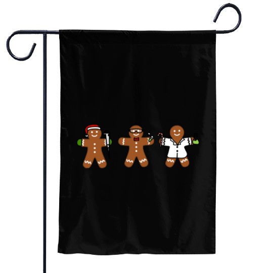 Gingerbread Scientist Guys Garden Flags