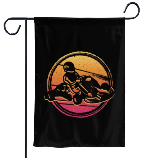 Go-Kart go karts motorsports Vintage Kart Racing Garden Flags