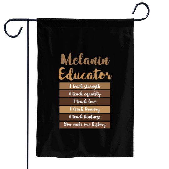 Dope Melanin Teacher Black Teachers Dope Black Garden Flags