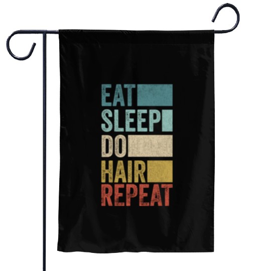 Funny Cosmetologist Hairdresser Hairstylist Garden Flags