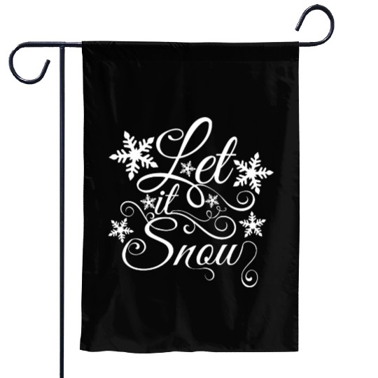 Let It Snow Christmas Snowflake Garden Flags