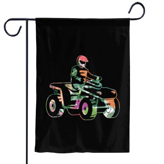 ATV Bike Girls Offroad 4 wheeler Quad Garden Flags