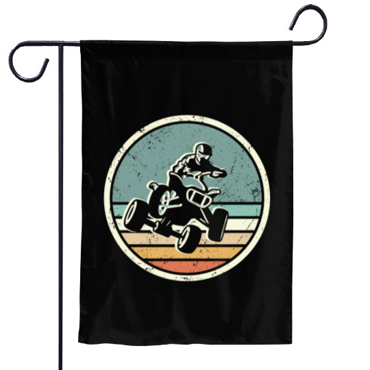 ATV Biker Retro Vintage 4 wheeler Quad Garden Flags