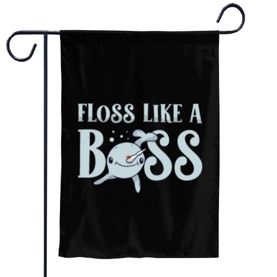 Floss Like A Boss Sea Unicorn Animal Lover Narwhal Garden Flags