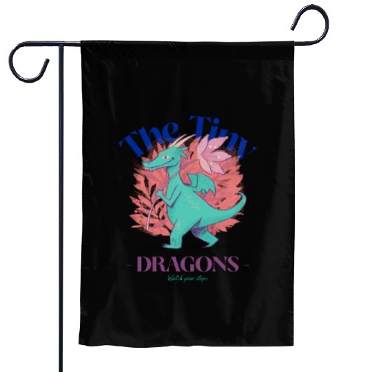 Garden Flags with a dragon design with wonderful cartoo