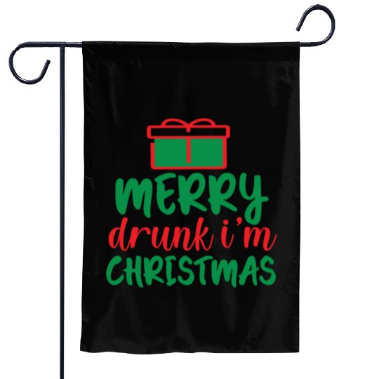 Merry Drunk I m Christmas Garden Flags