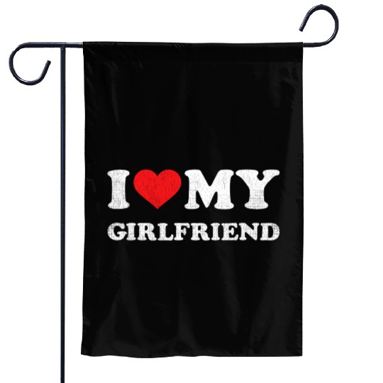 I Heart My Girlfriend Apparel I Love My GF Garden Flags