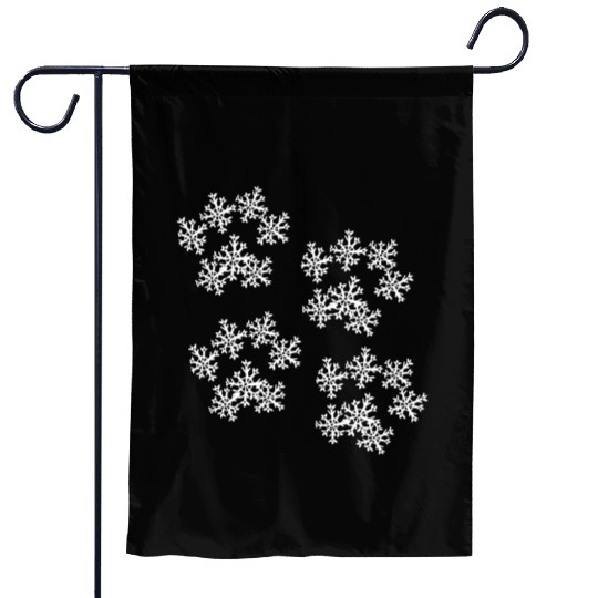 Snowflake Paw Prints Garden Flags