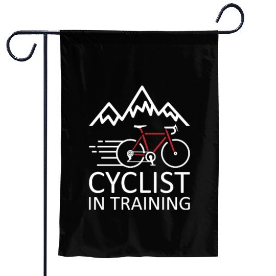 Cycling In Training Garden Flags