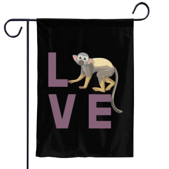 Squirrel monkey love Garden Flags