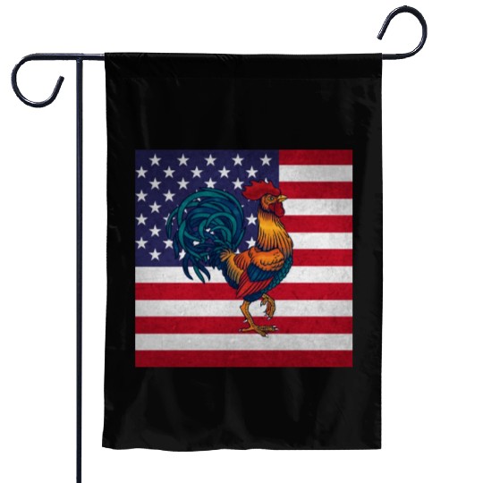 Rooster Cock Garden Flags