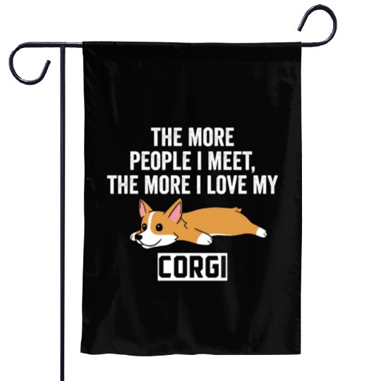 The More I Love My Corgi Garden Flags