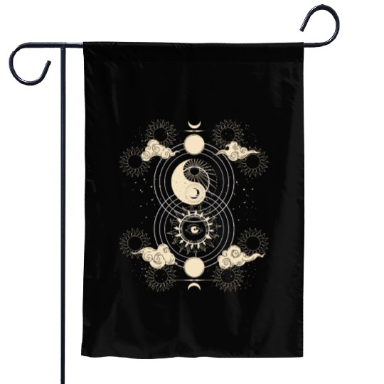 Astrology Magic Boho Tarot Card Garden Flags