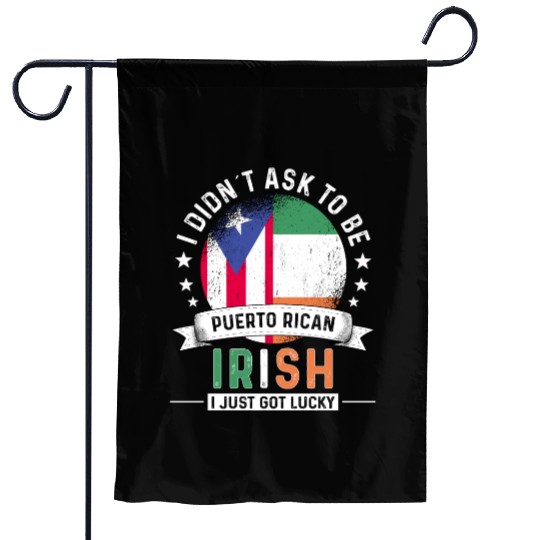 Puerto Rico Flag Ireland Grown Got Lucky Garden Flags