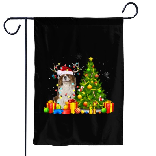 Cavalier King Charles Spaniel Christmas Dog Lover Garden Flags