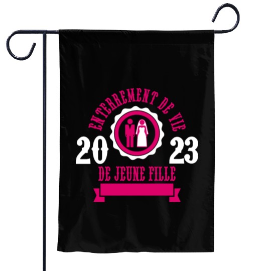 Funny Wedding bride bachelorette party 2023 Garden Flags