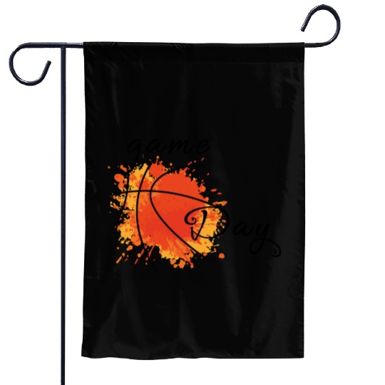 Game Day Basketball Lightning Bolt Garden Flags