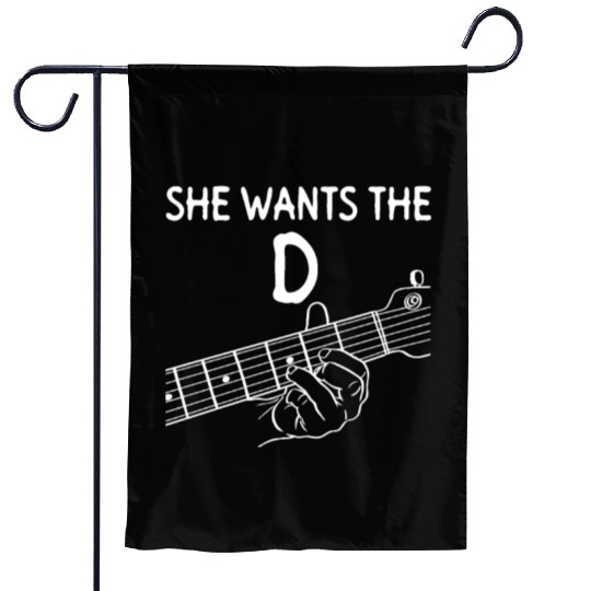 She Wants The D - Electric Guitar Guitar Player Garden Flags