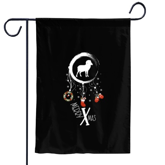 Winter dreamcatcher Christmas Capricorn Garden Flags