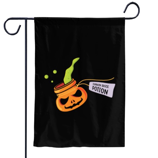 Pumpkin Spice Potion Coffee Enthusiast Halloween Garden Flags