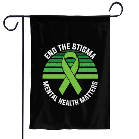 End The Stigma Mental Health Matters Garden Flags