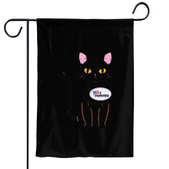 I Vomited Funny Cat American Election Voting Garden Flags