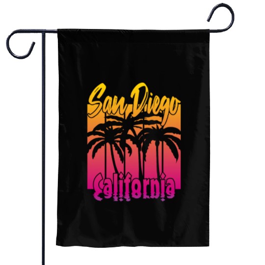 Vintage San Diego California Garden Flags