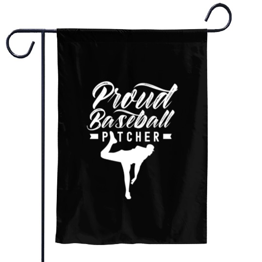 Proud Baseball Pitcher Hobby Player Sayings Garden Flags