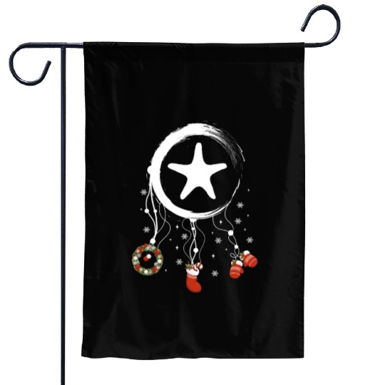 Winter dreamcatcher Christmas Starfish Garden Flags