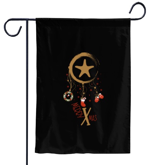 Winter dreamcatcher Christmas Starfish Garden Flags