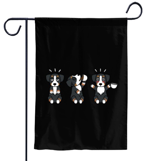 Bernese Mountain Dog Coffee Lover Garden Flags