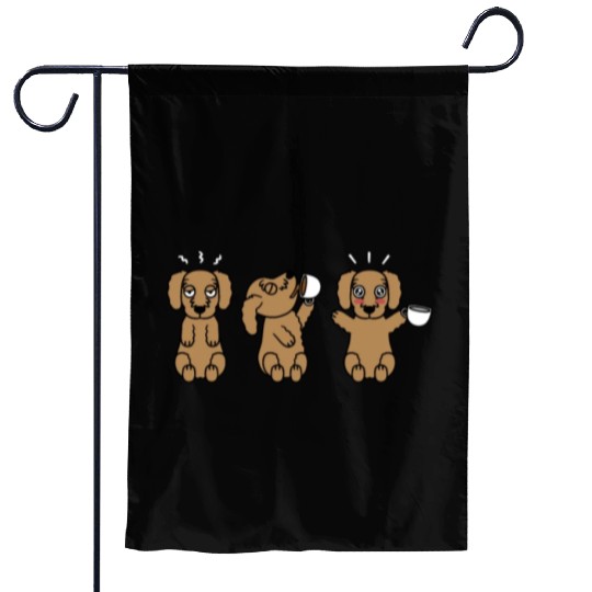 Goldendoodle Coffee Lover Garden Flags