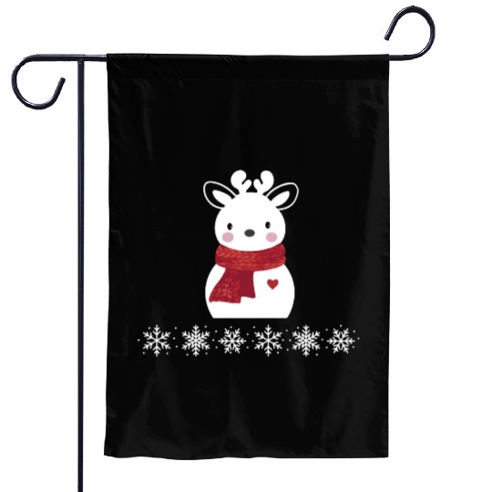 Christmas reindeer snowman Garden Flags