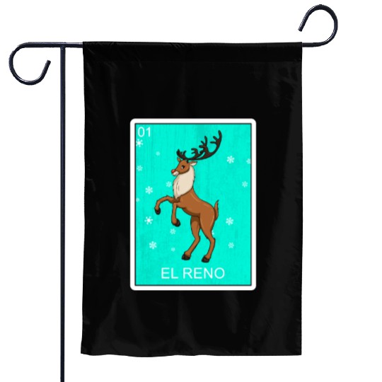 El Reno Reindeer Card Mexican Lottery Christmas Garden Flags