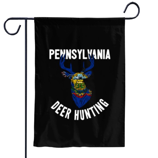 Pennsylvania Deer Hunting Buck Stag Hunter Garden Flags