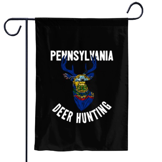 Pennsylvania Deer Hunting Buck Stag Hunter Garden Flags