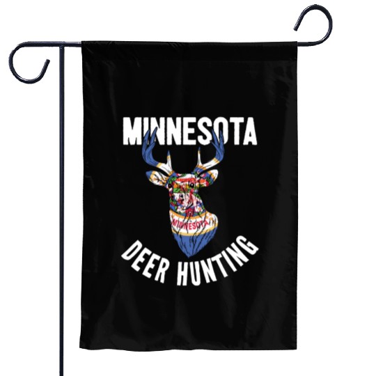 Minnesota Deer Hunting Buck Stag Hunter Garden Flags