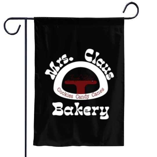 Christmas Garden Flags, Mrs. Claus Bakery Garden Flags,