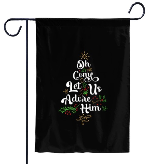 Oh Come Let Us Adore Him Jesus Family Christian Garden Flags