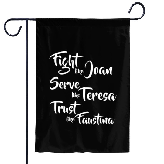 Catholic Saints Joan Teresa Faustina Garden Flags