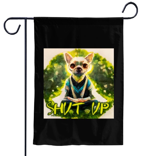 dog relaxion buddhist chihuahua Garden Flags