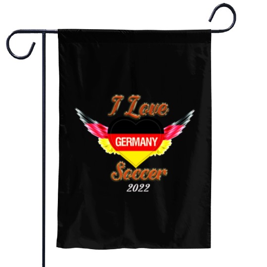 I Love Germany Soccer 2022 Garden Flags