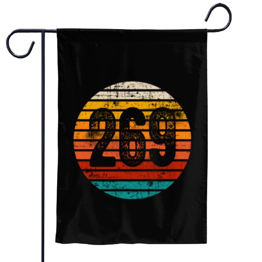 Distressed Vintage Sunset 269 Area Code Garden Flags