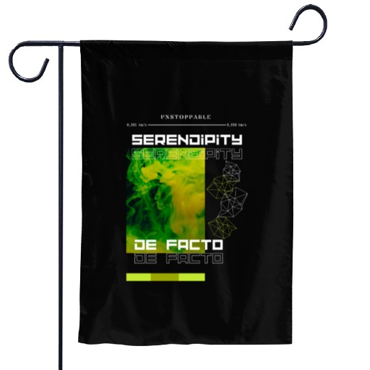 Neon Typography Graphic Art Design Garden Flags