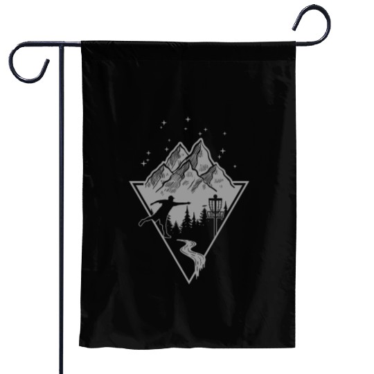 Disc Golf - Disc Golfing Player Ultimate Frisbee Garden Flags