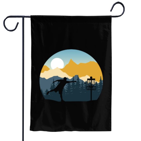 Disc Golf - Disc Golfing Player Ultimate Frisbee Garden Flags
