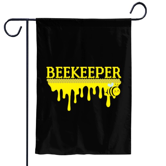 Bee Keeper Beekeeper, Funny Bee Hive Honey Lover Garden Flags