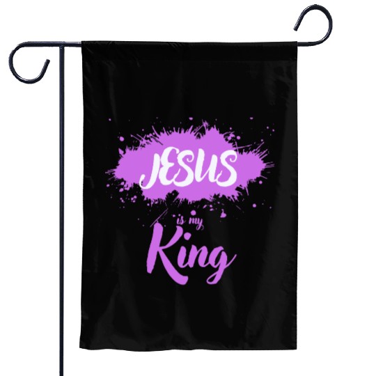 JESUS is my King Garden Flags