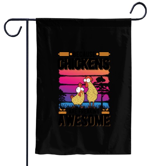 Chickens Farmer Chicken Coop Garden Flags